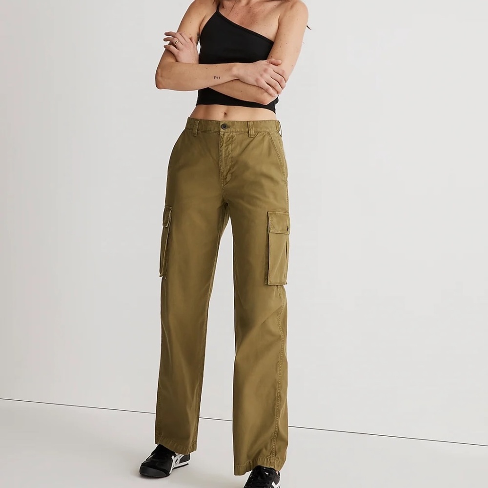 Madewell Garment-Dyed Low-Slung Straight Cargo Pants